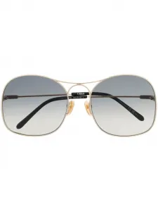 Солнцезащитные очки в массивной оправе с логотипом Chloé Eyewear, золотой