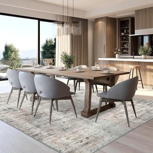 Ковёр Soalmost Washable для гостиной, 214х153 см, розовый/серый