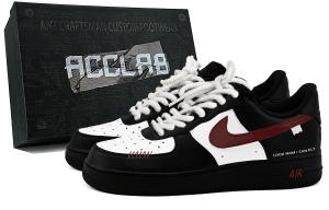 Nike Кроссовки Air Force 1 07 Abrasion Resistant Height Increasing Low top Skateboard Shoes Unisex Black White