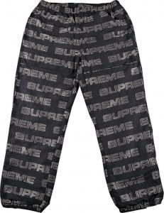Брюки Supreme Logo Ripstop Track Pant 'Black', черный