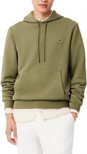 Lacoste мужская худи из неворсового флиса, Khaki