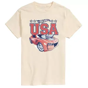 Мужская футболка с принтом USA Hot Wheels, бежевый
