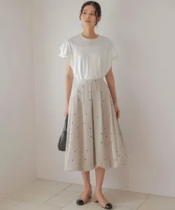 Мини-юбка с цветочной вышивкой Suite L, цвет Beige 7[733]