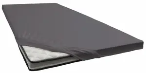 Простыня Bellana Джерси-Эластан из хлопка на резинке 180-200х200-220 см, 1 шт, цвет anthrazit