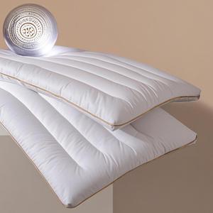 IQYIOLZ Ультратонкая плоская подушка для сна на спине и животе, машинная стирка White