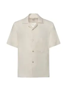 Рубашка с короткими рукавами и карманом Eleventy, бежевый