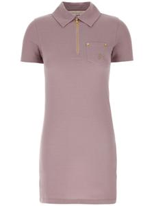 Платье-поло из лилового пике Palm Angels, розовый