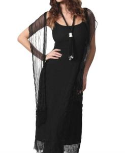 Длинное платье Sheer Mystery черного цвета ANGEL