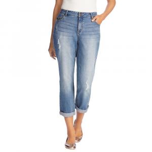 Женщина в женских эластичных джинсах больших размеров для высоких девушек Woman Within, цвет Distressed