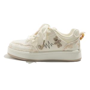 BEIER Легкие и дышащие женские лоу-топы для скейтбординга бежевые, цвет Beige A