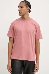 Хлопковая футболка Hugo, оранжевый