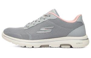 Кроссовки для бега Go Walk 5 женские с низким верхом серо-розовые Skechers