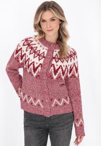 Кардиган DreiMaster Cardigan, Burgundy Multicolor/Dark Red