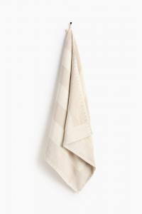 Пляжное полотенце H&M Striped Cotton Beach, 80X165 см, бежевый
