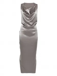 Платье с драпированным вырезом STEPHAN JANSON, серый