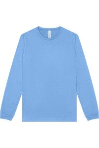 Футболка с длинным рукавом BELLA + CANVAS Heather CVC, цвет heather carolina blue