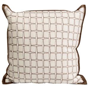 Декоративная подушка Kare Design Chain, полиэстер - кремовый / коричневый