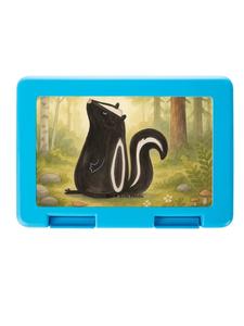 Mr. & Mrs. Panda Ланчбокс с изображением сидящего скунса, без надписи, белого цвета