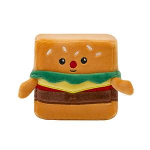 Антистресс | Плюшевый мягонький кубик-компаньон Gourmet Collection аксессуар подвеска/кукла высота 7см/10см CozyWorld, Hamburger-10cm