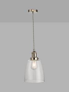 Светильник Revival Glass Ceiling John Lewis, Clear/Polished Nickel