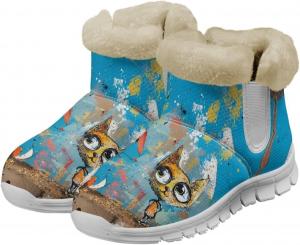 Зимние женские ботинки на слякоть, удобные утепленные ботильоны с меховой подкладкой, короткие ботинки с противоскользящей подошвой для улицы, утолщенные, размер 36-42 Qoiuvncy, Doodle Dog And Cat