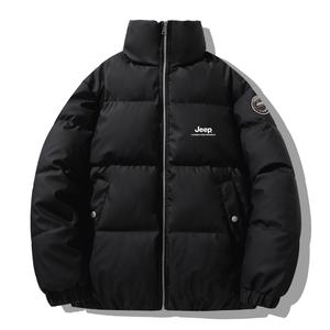 Пуховик Unisex Stand Collar утепленный стеганый Jeep, twiсветло-черный