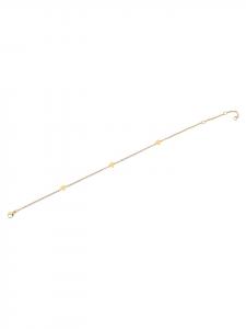 Adeliás Женский браслет в форме сердца из нержавеющей стали, 22 см, золотой