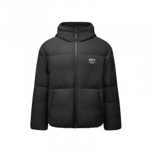 Skechers Классическая повседневная куртка пуховик унисекс угольно-черная, Carbon Black/0018