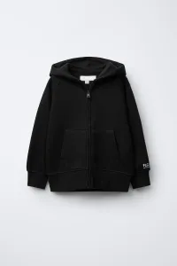 Плюшевая толстовка на молнии Zara, черный
