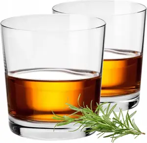 Стаканы KROSNO 2 шт. 430 мл для виски, напитков, коктейлей, хрустальный стакан Krosno