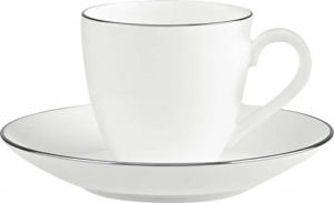 Чашка с блюдцем Villeroy & Boch Anmut Platinum, 2 предмета, 0,06 л, белый