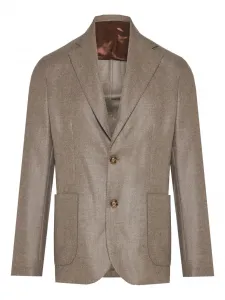 Однобортный пиджак Barba, коричневый