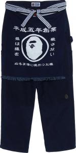 Брюки BAPE Sashiko Painter Pants 'Indigo', синий
