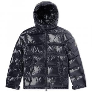 Пуховик Майа Moncler, тёмно-синий