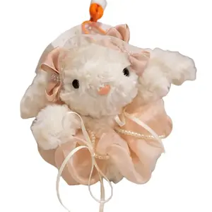 Плюшевый кулон с зайчиком и резинкой для волос, высота 20 см Pissie, розовый