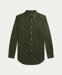 Классическая льняная рубашка Polo Ralph Lauren, цвет 301 Green