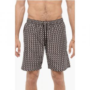 Плавки-шорты с принтом Thunderbolt по всей поверхности Neil Barrett, Brown