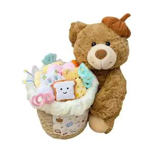 Плюшевая кукла Pumpkin Bear в виде букета в ведерке, высота 30 см GERONG