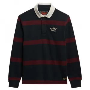 Футболка с длинным рукавом Superdry Vintage Athletic Stripe Rugby, синий