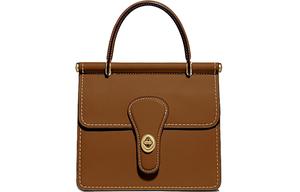 COACH Кожаная сумка Уиллис наплечная через плечо маленькая женская коричневая