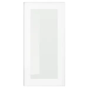Стеклянная дверь, стекло/белый, 30х60 см, HEJSTA IKEA