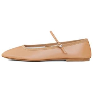 CELINE Туфли Мэри Джейн на плоской подошве, женские, коричневые