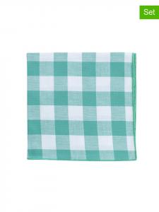 Overbeck and Friends Набор из 2 салфеток "Elli" мятно-белого цвета - (Д)40 x (Ш)40 см
