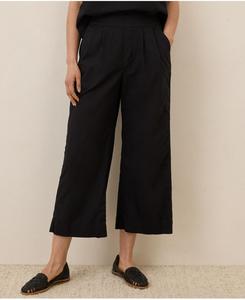 Женские брюки из органического хлопка с плиссировкой, из смеси льна и ткани каноэ Pact, Black