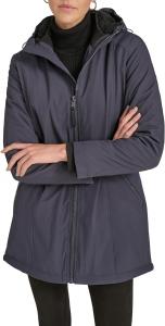 Женская стеганая куртка Calvin Klein с капюшоном и молнией спереди, с длинными рукавами, Blue