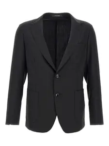 Блейзер из шерстяной смеси на пуговицах Marchesani, черный