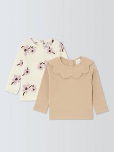 Детские футболки с длинными рукавами John Lewis, Pack of 2, Multi