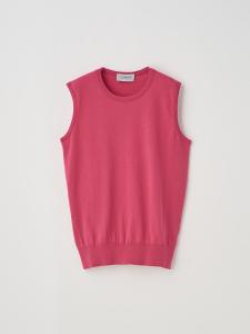 Хлопковый трикотажный пуловер без рукавов | Kerry | 30G Современный крой