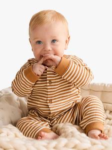 Детский полосатый комбинезон Mini Cuddles, Brown Multi