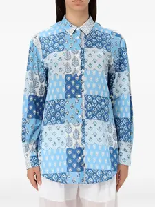 Рубашка Brigitte в технике пэчворк MC2 SAINT BARTH, синий